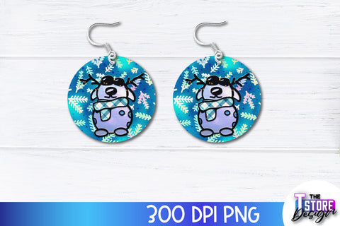 Christmas Earrings Sublimation Design Bundle | Accessories PND Design | Earrings PNG Sublimation The T Store Design 
