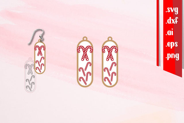 Christmas Earrings|Cut and Score Earrings SVG zafrans studio 