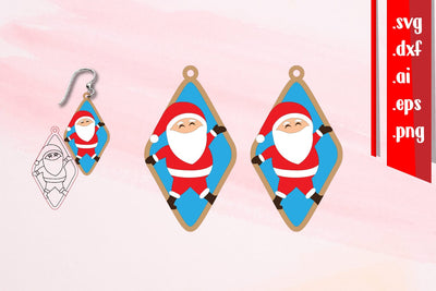Christmas Earrings|Cut and Score Earrings SVG zafrans studio 