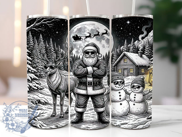 Christmas Edgy Santa Shades 20oz Tumbler, Cool Santa Shades, Edgy Santa PNG, Santa Sunglasses PNG, Funny Santa Tumbler, Retro Santa Wrap, Santa Tumbler Wrap, 20oz Tumbler Wrap Sublimation ToriDesigns 