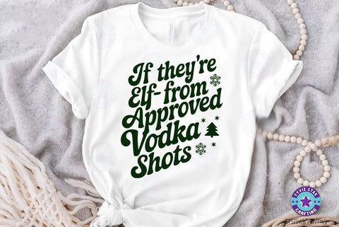 Christmas elf Approved Vodka Shots SVG , Christmas T shirt, Christmas Illustration SVG FiveStarCrafting 