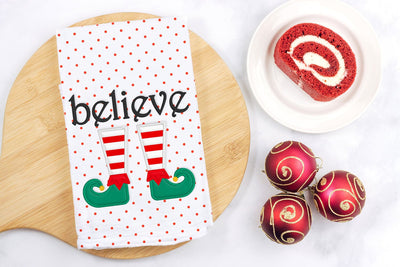 Christmas Elf Legs Believe Applique Embroidery Embroidery/Applique DESIGNS Designed by Geeks 