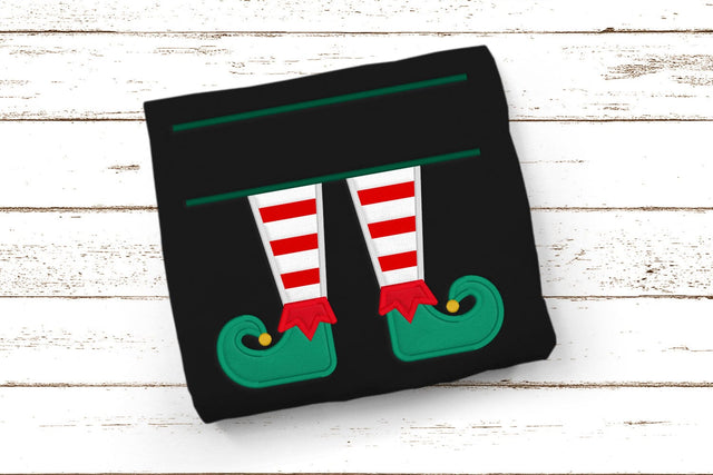Christmas Elf Legs Split Applique Embroidery Embroidery/Applique DESIGNS Designed by Geeks 