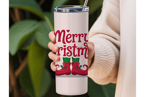 Christmas Elf Shoes 20oz Tumbler Wrap Sublimation DesignSVG 