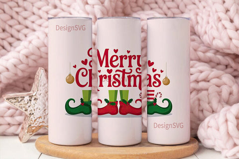 Christmas Elf Shoes 20oz Tumbler Wrap Sublimation DesignSVG 