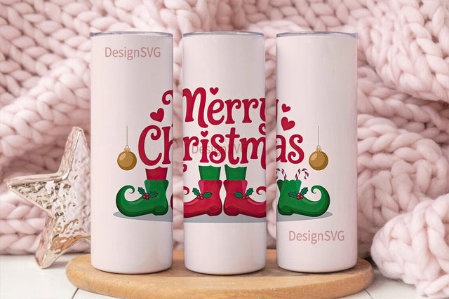 Christmas Elf Shoes 20oz Tumbler Wrap Sublimation DesignSVG 