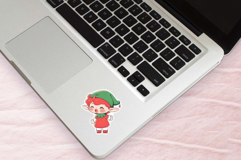 Christmas Elf Stickers, Printable Sticker Sheet - So Fontsy