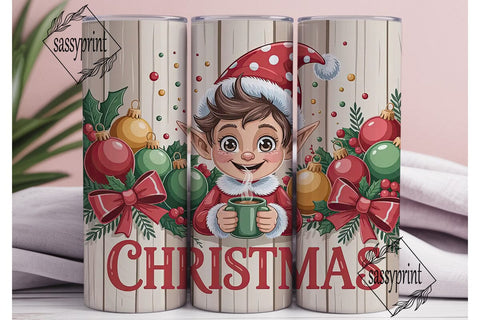 Christmas Elf Tumbler Wrap PNG Sublimation sassyprint 