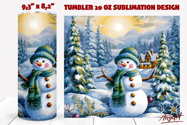 Christmas embroidery tumbler sublimation / snowman tumbler Sublimation Angelina Semenova 