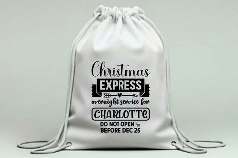 Christmas express overnight service for charlotte do not open before dec 25 SVG Angelina750 