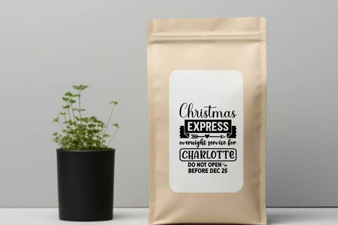 Christmas express overnight service for charlotte do not open before dec 25 SVG Angelina750 