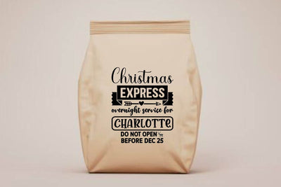 Christmas express overnight service for charlotte do not open before dec 25 SVG Angelina750 