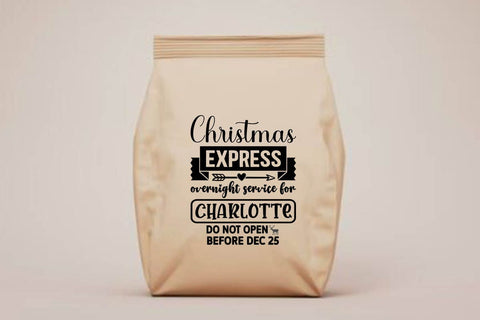 Christmas express overnight service for charlotte do not open before dec 25 SVG Angelina750 