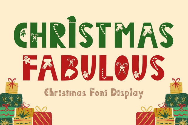 Christmas Fabulous Font Prasetya Letter 