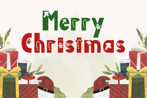 Christmas Fabulous Font Prasetya Letter 