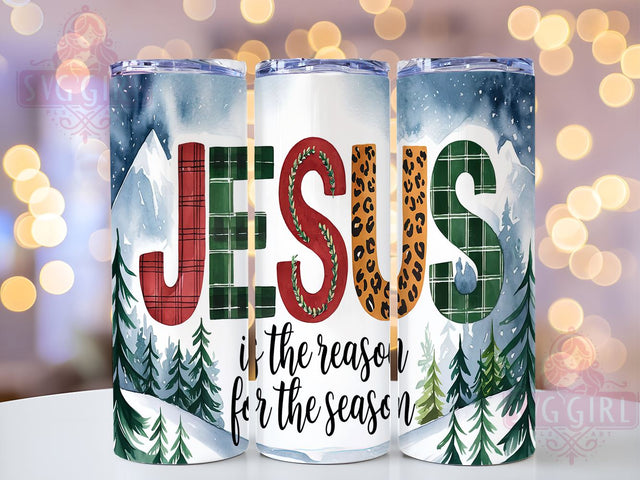 Christmas Faith, Jesus Tumbler, Reason for the Season, PNG Wrap, Sublimation Design, Religious Gifts, Holiday Drinkware, Christian Decor Sublimation SvggirlplusArt 