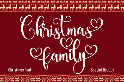Christmas Family - Christmas Font Font Mozarella 