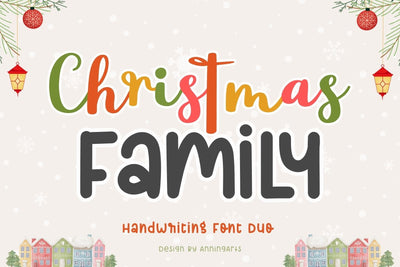 Christmas Family Font Duo Font AnningArts Design 