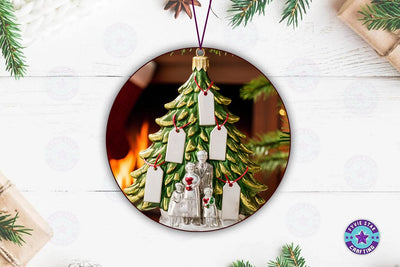 Christmas Family ornament Decoration, Family name Plate, Christmas Graphics SVG FiveStarCrafting 