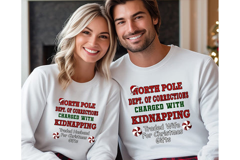 Christmas Family Shirt Design Bundle North Pole Dept. of Corrections Funny Christmas Crimes Theme Family Christmas funny matching shirt png Sublimation Willow Paige Farms 