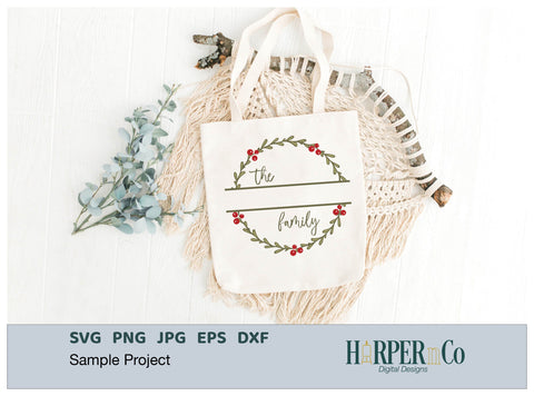 Christmas Family Wreath SVG PNG Cut EPS File SVG HarperNCo 