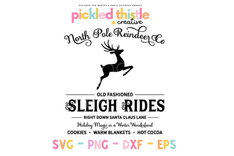 Christmas Farmhouse Sign SVG Sublimation Pickled Thistle Creative 