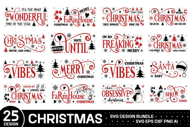 Christmas farmhouse svg bundle 1 SVG designmaster24 
