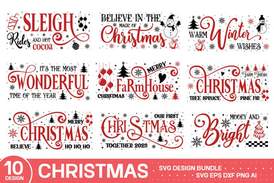 Christmas Farmhouse Svg Bundle SVG designmaster24 