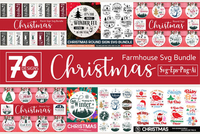 Christmas Farmhouse Svg Bundle/70 Designs SVG designmaster24 