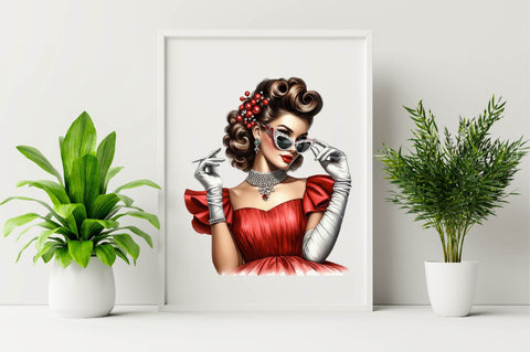 Christmas Fashion Girl Sublimation Clipart Bundle Sublimation SVGArt 