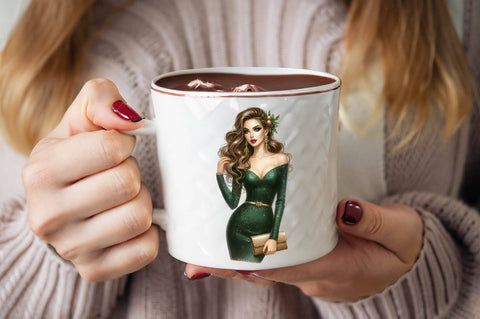 Christmas Fashion Girl Sublimation Clipart Sublimation SVGArt 