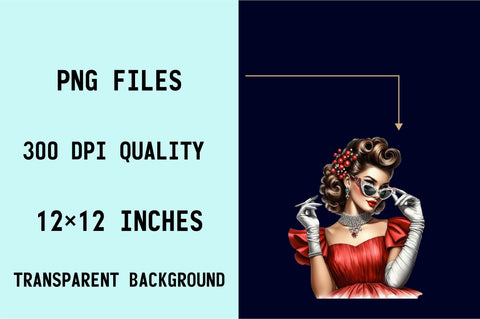 Christmas Fashion Girl Sublimation Clipart Sublimation SVGArt 