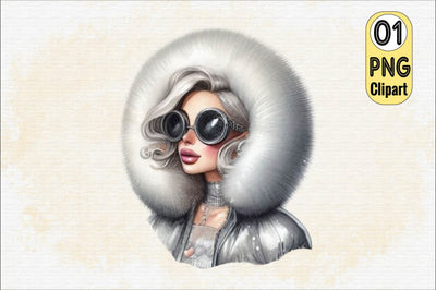 Christmas Fashion Girl Sublimation Clipart Sublimation SVGArt 