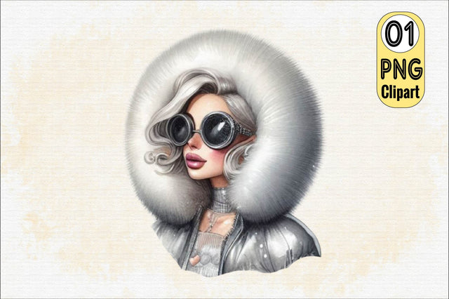 Christmas Fashion Girl Sublimation Clipart Sublimation SVGArt 