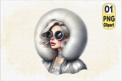 Christmas Fashion Girl Sublimation Clipart Sublimation SVGArt 