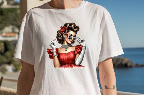 Christmas Fashion Girl Sublimation Clipart Sublimation SVGArt 