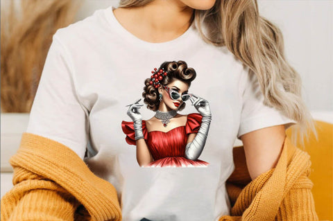 Christmas Fashion Girl Sublimation Clipart Sublimation SVGArt 