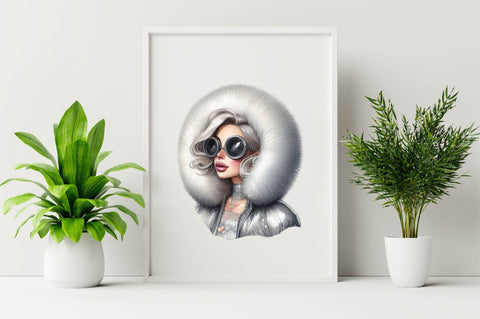 Christmas Fashion Girl Sublimation Clipart Sublimation SVGArt 