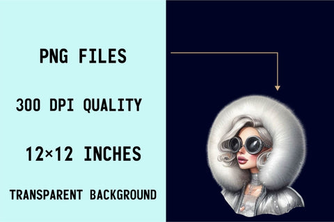 Christmas Fashion Girl Sublimation Clipart Sublimation SVGArt 