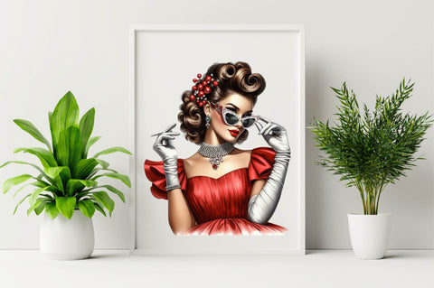 Christmas Fashion Girl Sublimation Clipart Sublimation SVGArt 