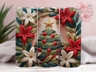Christmas Faux Yarn Rustic Tumbler, Rustic Vintage Sublimation Design, Holiday Tree Cup Art, 20oz Xmas Tumbler, Whimsical Yarn Mug, Stylish Christmas Cup, Cozy Rustic Wrap Sublimation Li Zamperini 