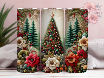 Christmas Faux Yarn Rustic Tumbler, Rustic Vintage Sublimation Design, Holiday Tree Cup Art, 20oz Xmas Tumbler, Whimsical Yarn Mug, Stylish Christmas Cup, Cozy Rustic Wrap Sublimation Li Zamperini 