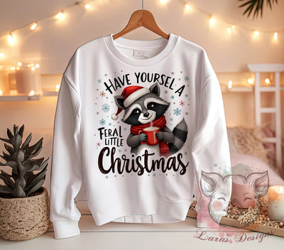 Christmas Feral, Feral Cat PNG, Holiday Graphics, Cute Animals, Christmas Decor, Winter Animals, Festive Clipart, Digital Download Sublimation Lara' s Designs 