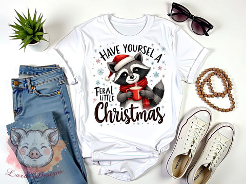 Christmas Feral, Feral Cat PNG, Holiday Graphics, Cute Animals, Christmas Decor, Winter Animals, Festive Clipart, Digital Download Sublimation Lara' s Designs 