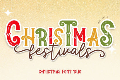 Christmas Festivals - Font Duo Font AnningArts Design 