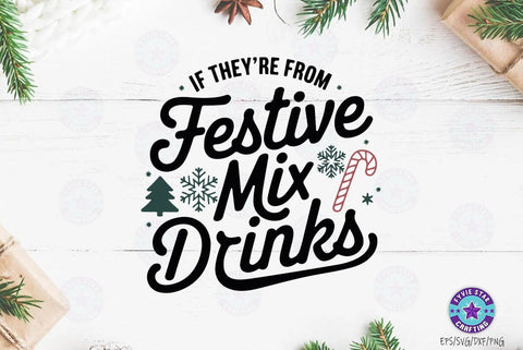 Christmas Festive Mix Drinks SVG , Christmas T shirt, Christmas Illustration SVG FiveStarCrafting 
