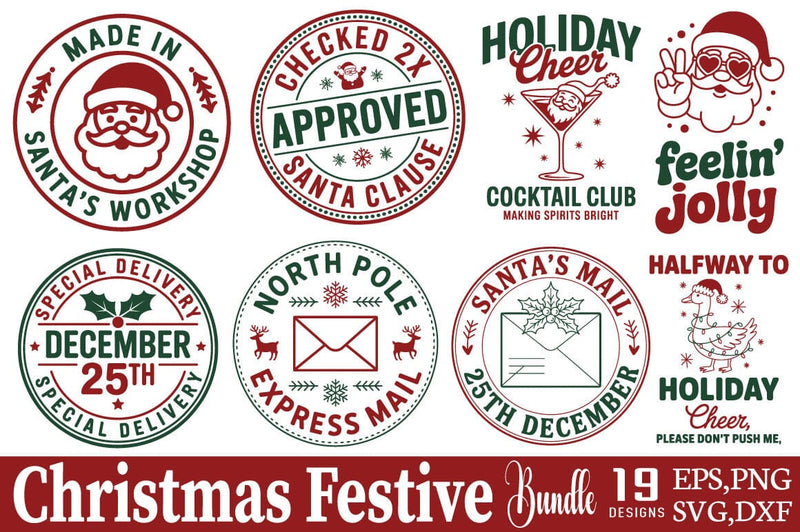 Christmas Festive SVG Bundle SVG Angelina750 
