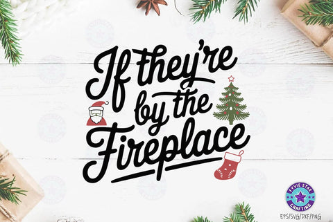 Christmas fireplace SVG , Christmas T shirt, Christmas Illustration SVG FiveStarCrafting 