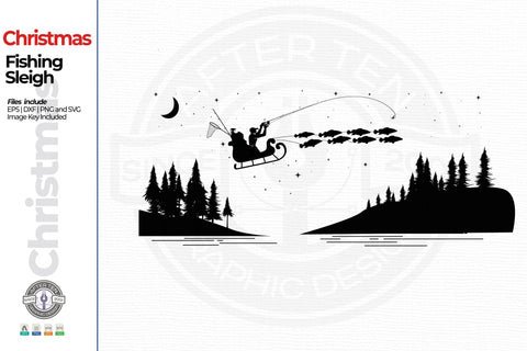 Christmas Fishing SVG AfterTenDesign 