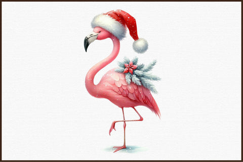 Christmas Flamingo Sublimation Clipart Sublimation designartist 